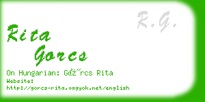 rita gorcs business card